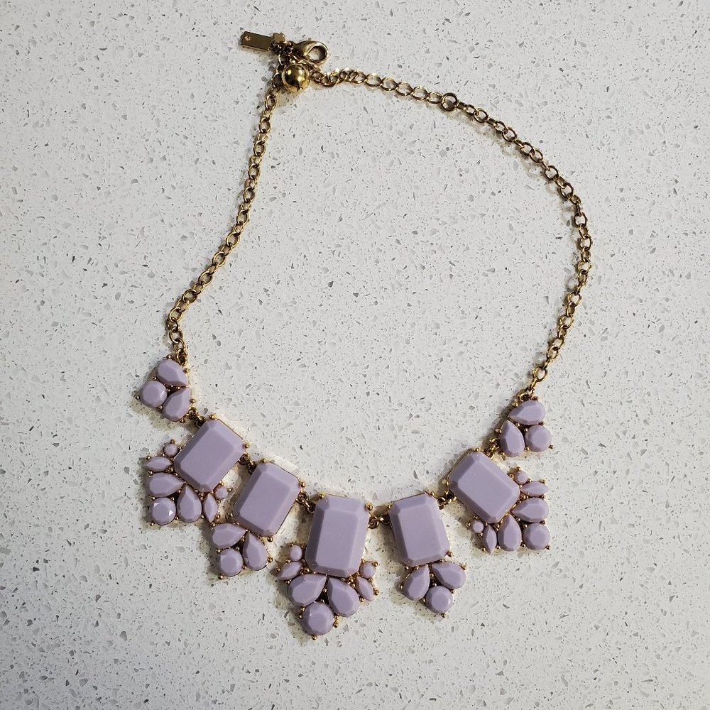 Kate Spade dusty lilac statement necklace